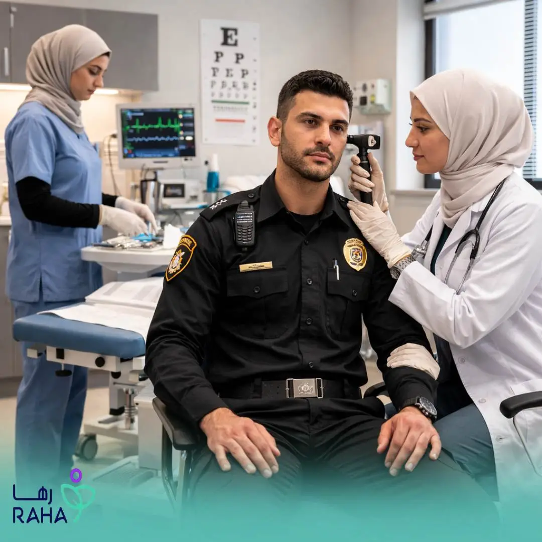 ما المقصود بالفحص الطبي لموظفي الأمن والحراسة؟